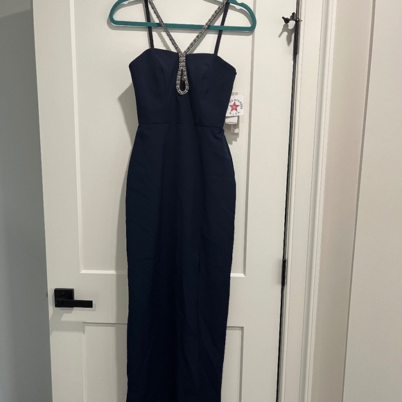 Aqua Scuba Embellished Chain Strap Gown, size 0 - brand new with tag! - Picture 8 of 10